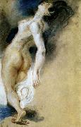 Eugene Delacroix, Female Nude, Killed from Behind